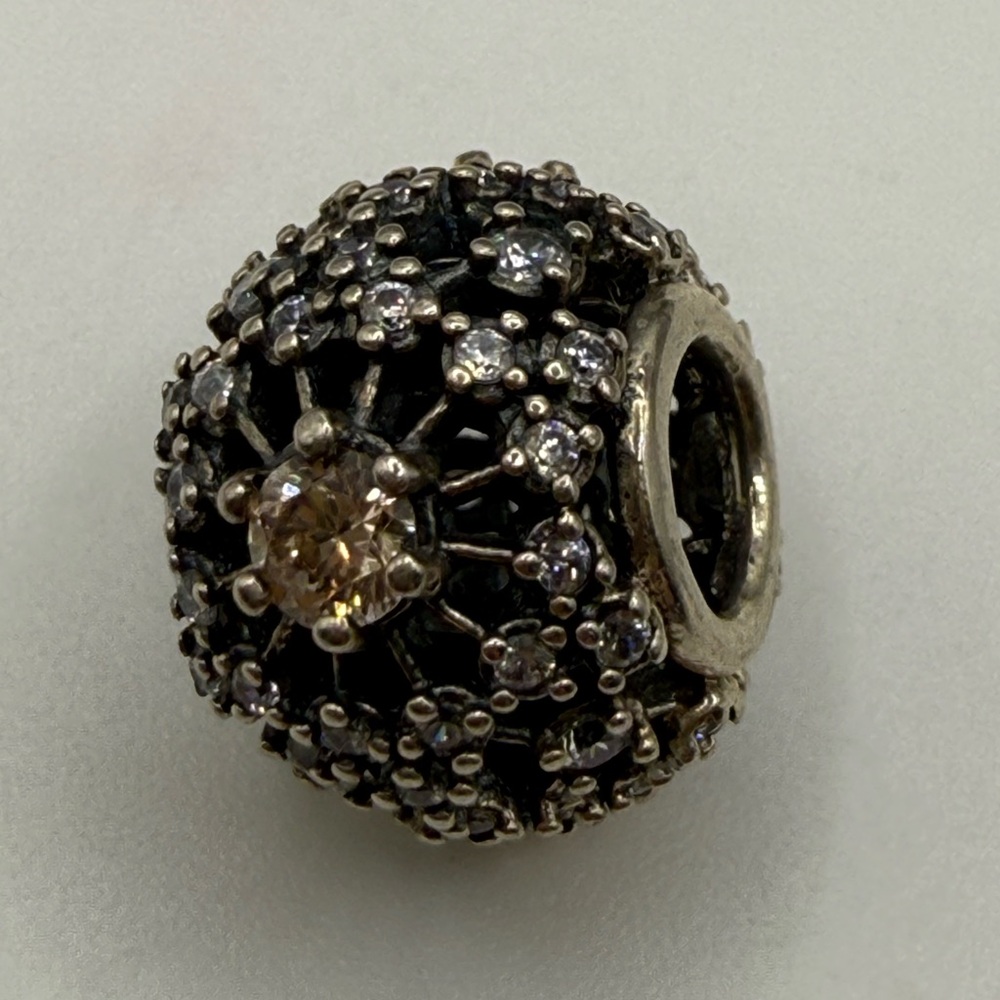 Pandora Old Retired Canary CZ Inner Radiance Sparkling Charm - Picture 5 of 6